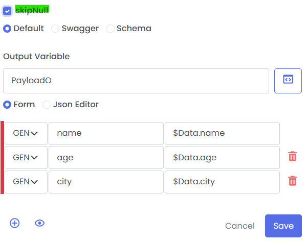 Skipping Null value keys